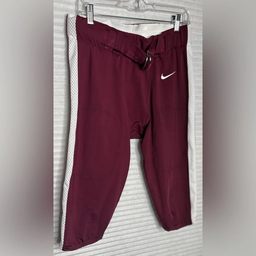 Nike Men’s  football pants maroon burgundy white size Large NEW